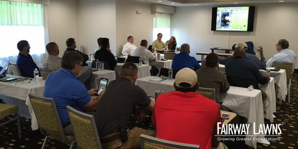 a Fairway Lawns team meeting